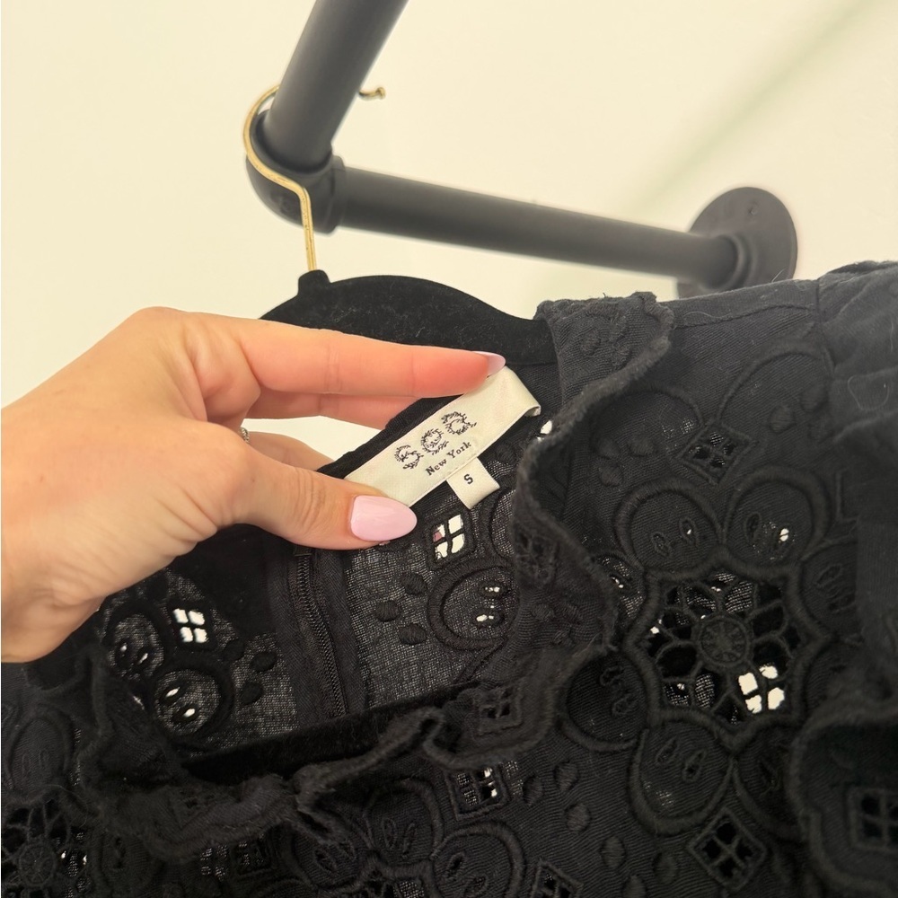 Sea New York Black Tiered Eyelet Mini Dress - Picture 5 of 5